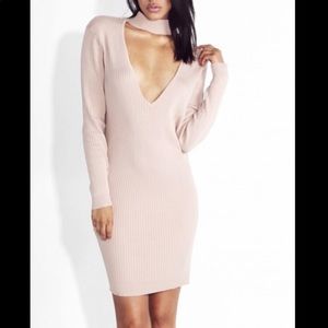 light pink choker dress